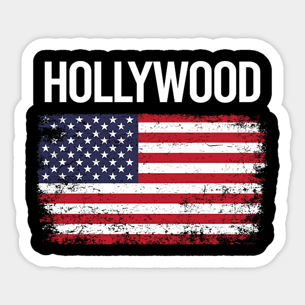 The American Flag Hollywood Sticker by flaskoverhand